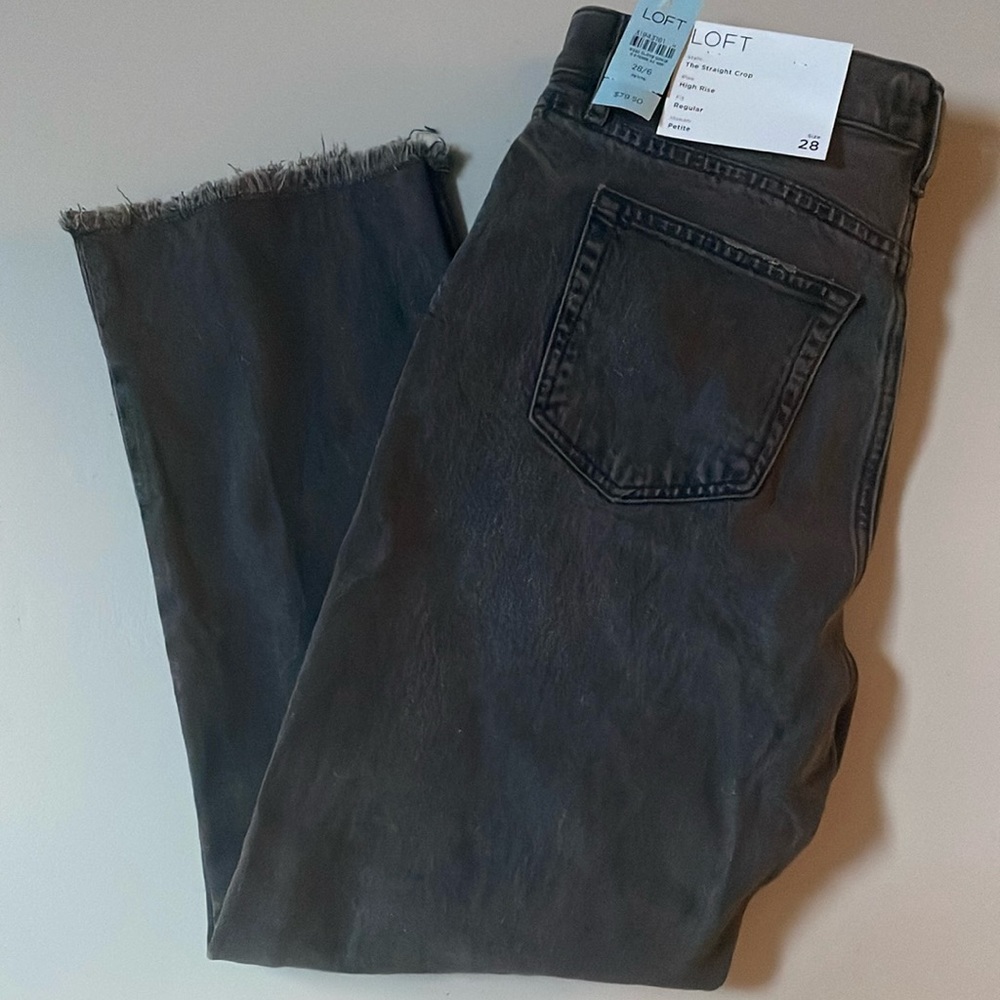 Loft Straight Crop High Rise Regular Petite 6 28